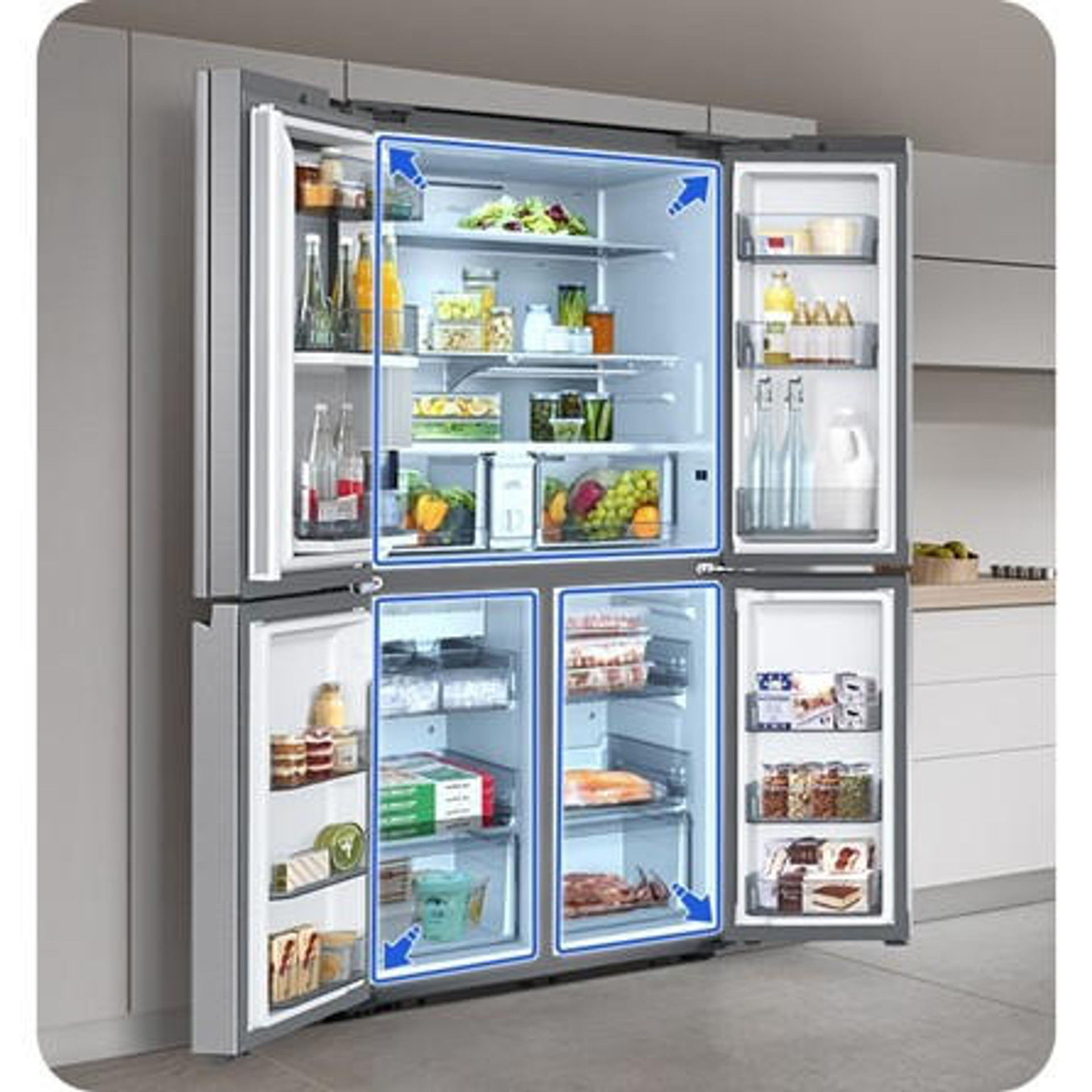 SAMSUNG Series 9 RF65A967FS9/EU French Door Style Fridge Freezer with Beverage Centre - Stainless Steel